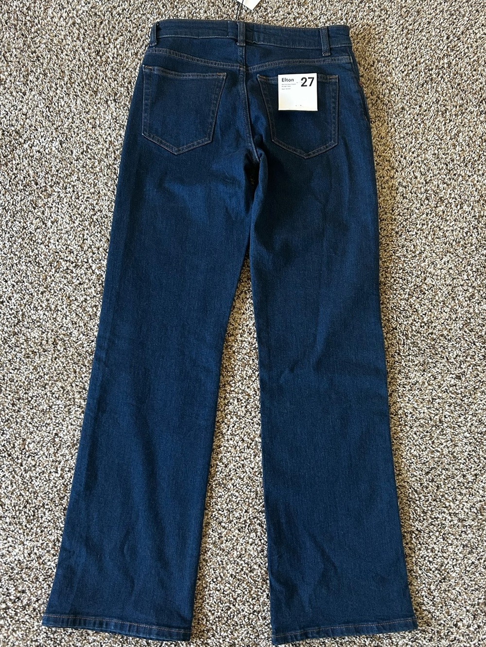 Anthropologie Dark Blue Straight-Leg Jeans